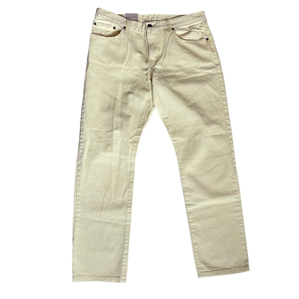 Levi's Middy Straight Denim Jeans Size 31X30 Butter Yellow Irregular Casual